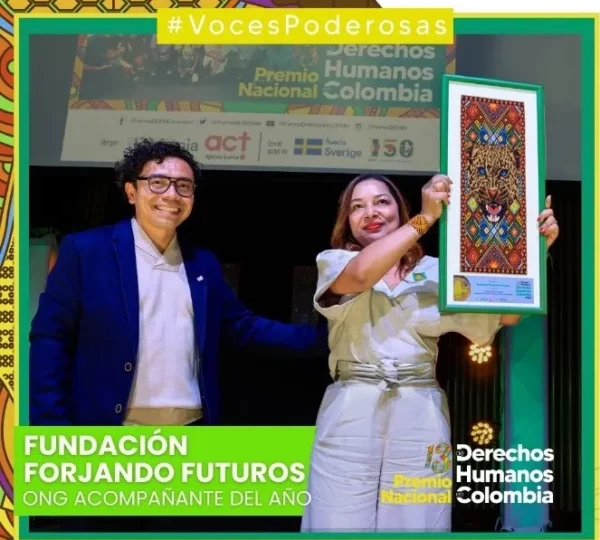 Nuestra socia Fundación Forjando Futuros, Premio Nacional de Derechos Humanos 2024 en Colombia